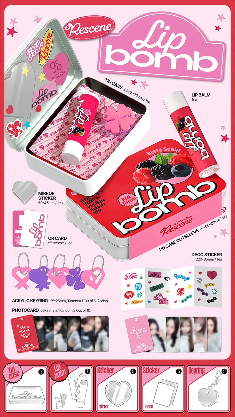 RESCENE 3RD MINI ALBUM - LIP BOMB (QR VER) (LIP BALM VER.)