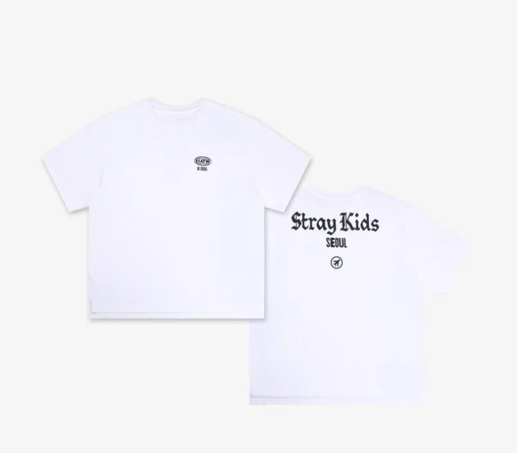 (RELEASE DATE: SEPT-OCT) STRAY KIDS - SKZOO EVERYWHERE ALL AROUND IN SEOUL OFFICIAL MD T-SHIRT SEOUL VER