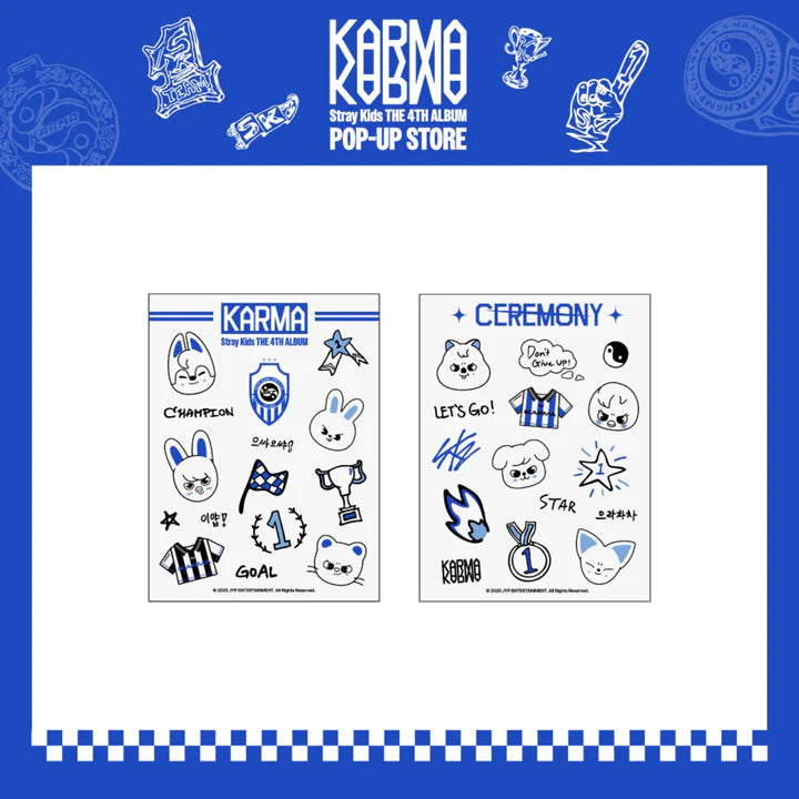 (PREORDER) STRAY KIDS - KARMA POP UP STORE - OFFICIAL MD - TATTOO STICKER