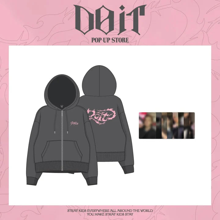 (PREORDER) STRAY KIDS - DO IT POP UP STORE OFFICIAL MD ZIP UP HOODIE