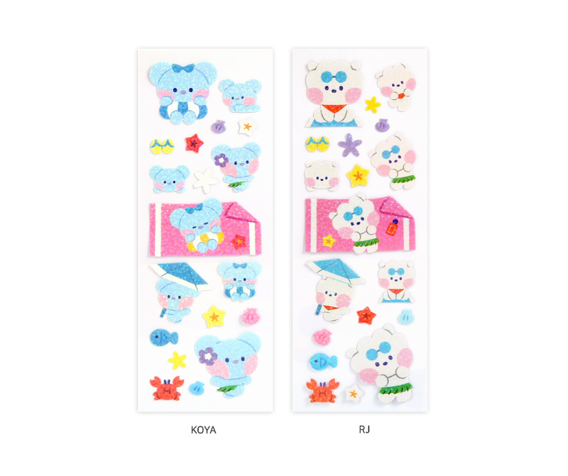 BT21 - MININI - HOLOGRAM STICKER - SUMMER SKY