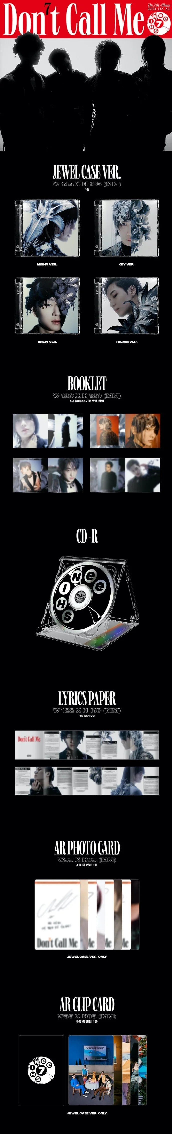 SHINee - 7TH ALBUM - DON'T CALL ME (JEWEL CASE VER.)