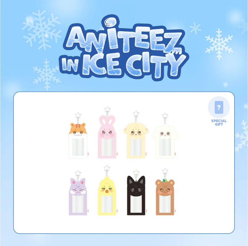 ATEEZ X ANITEEZ IN ICE CITY - OFFICIAL MD - PLUSH PHOTOCARD HOLDER KEY RING