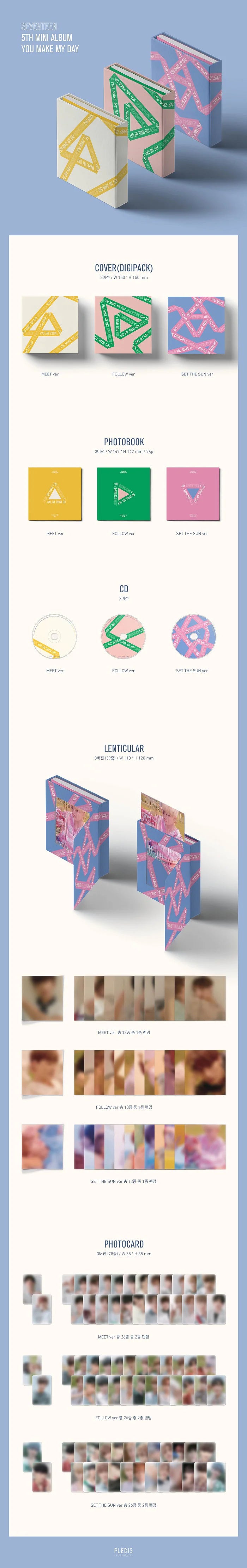 SEVENTEEN - 5TH MINI ALBUM - YOU MAKE MY DAY (RE-RELEASE)