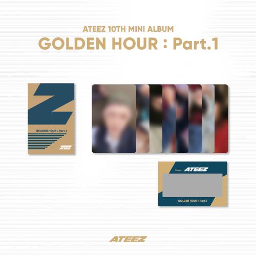 ATEEZ - OFFICIAL MD [GOLDEN HOUR : Part.1] - PHOTO & SCRATCH CARD Z SET
