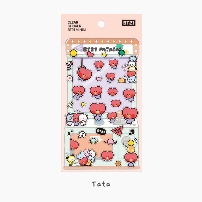 BT21 - MININI - CLEAR STICKER - Oh Seoul Happy TATA K-Characters