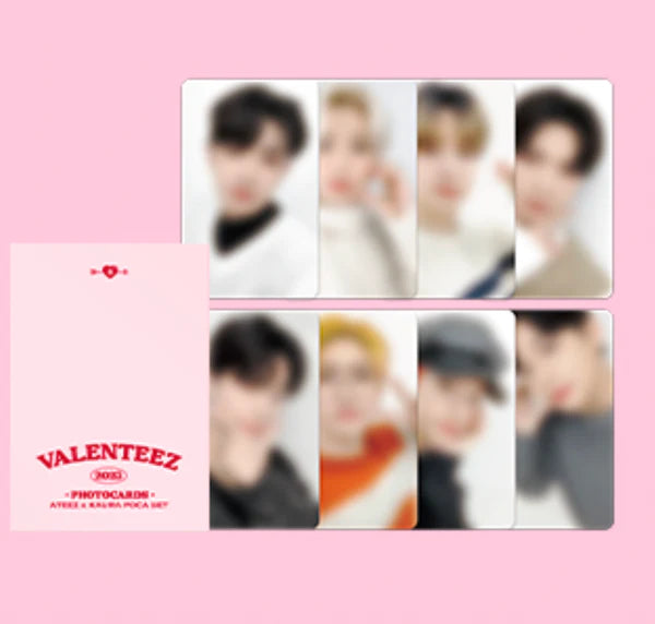 (PREORDER END OF DEC 2025) ATEEZ X KAURA - 2023 VALENTEEZ PHOTOCARD SET (POCA SET)