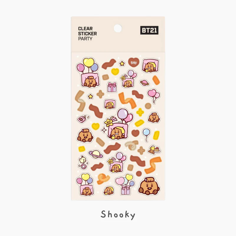 BT21 - MININI - CLEAR STICKER - PARTY