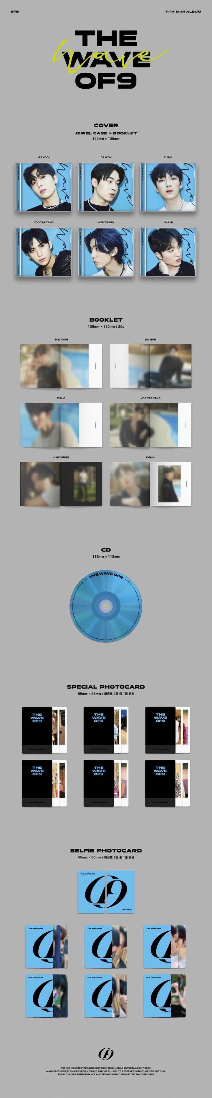 (DEAL) SF9 - 11TH MINI ALBUM - THE WAVE OF9 (JEWEL CASE VER.)