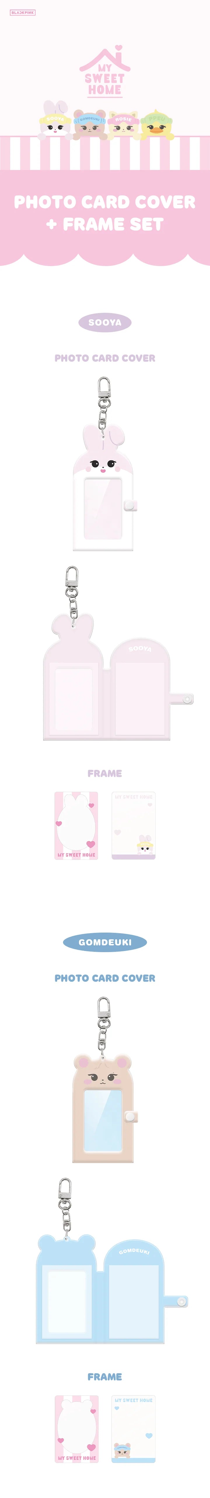 BLACKPINK - MY SWEET HOME - CHARACTER PHOTOCARD COVER + FRAME SET