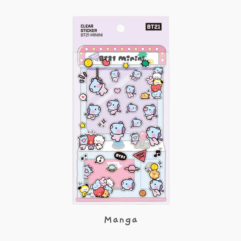 BT21 - MININI - CLEAR STICKER - Oh Seoul Happy MANG K-Characters