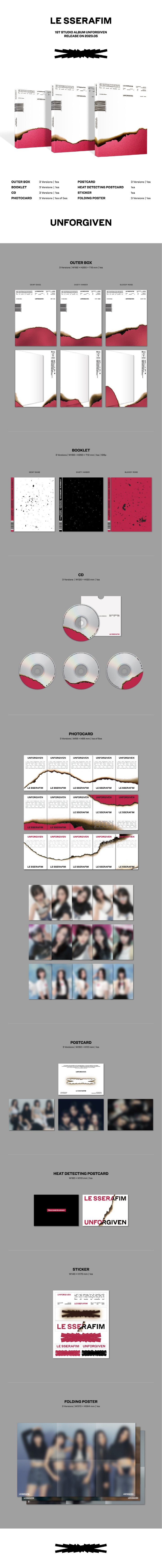 LE SSERAFIM - 1ST STUDIO ALBUM - UNFORGIVEN