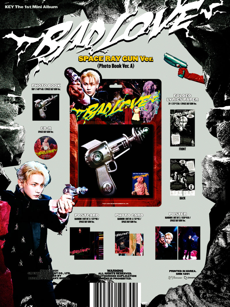 KEY - SHINee - 1ST MINI ALBUM - BAD LOVE (SPACE RAY GUN VER.)