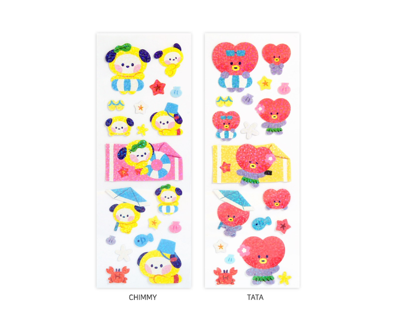 BT21 - MININI - HOLOGRAM STICKER - SUMMER SKY