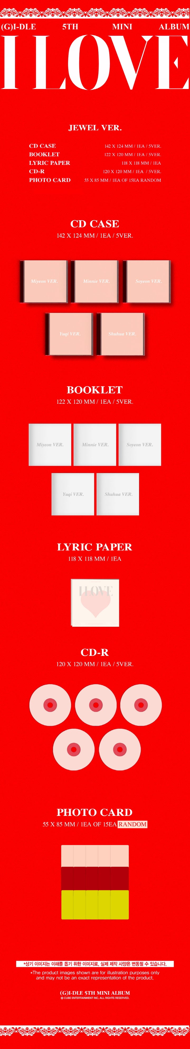 (G)I-DLE - 5TH MINI ALBUM - I LOVE (JEWEL CASE VER.)