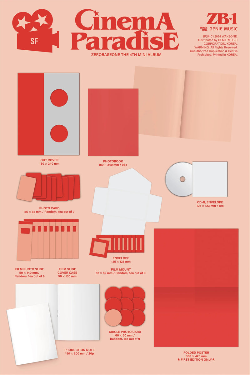 ZEROBASEONE - 4TH MINI ALBUM - CINEMA PARADISE