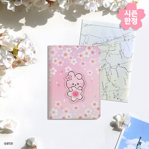 BT21 - 2024 CHERRY BLOSSOM LEATHER PATCH PASSPORT COVER
