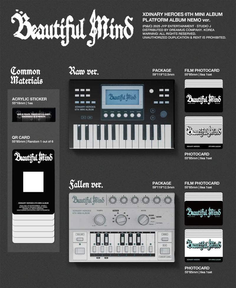 XDINARY HEROES - 5TH MINI ALBUM - BEAUTIFUL MIND (PLATFORM NEMO VER.)