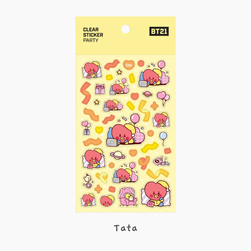 BT21 - MININI - CLEAR STICKER - PARTY