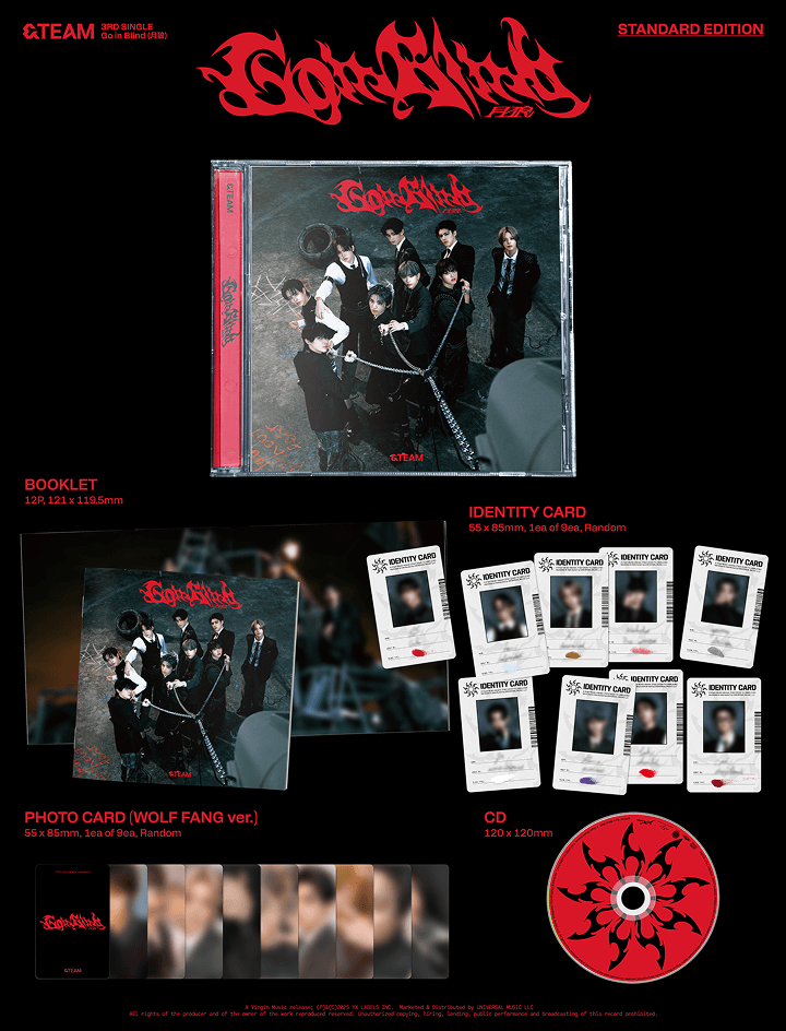 &TEAM 3rd Single Album : Go in Blind (Standard Edition)
