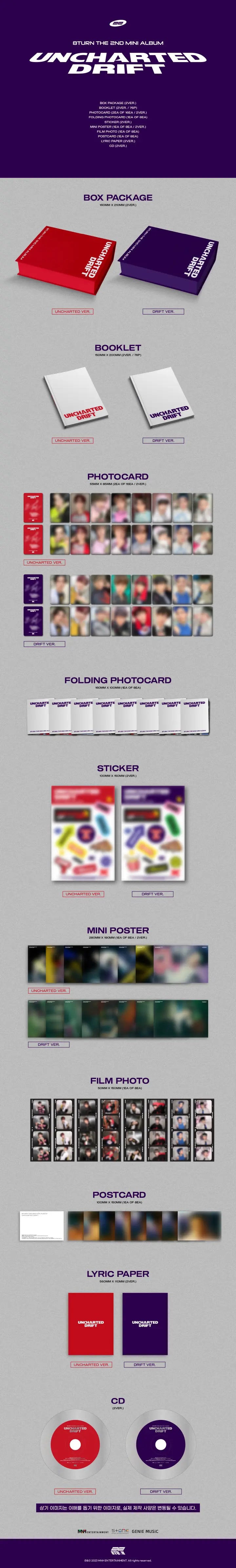 8TURN - 2ND MINI ALBUM - UNCHARTED DRIFT