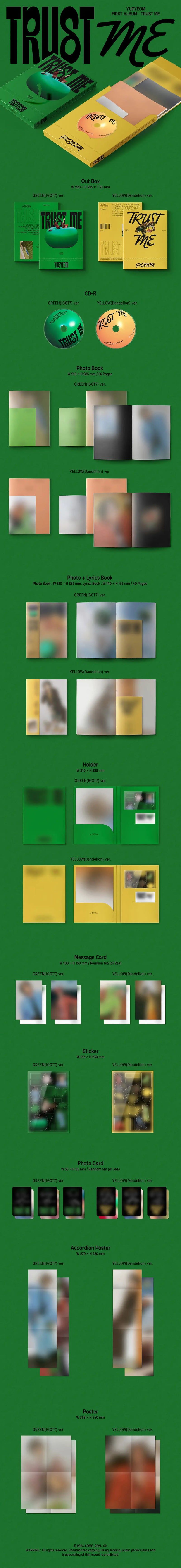 GOT7 - YUGYEOM -  1ST ALBUM - TRUST ME