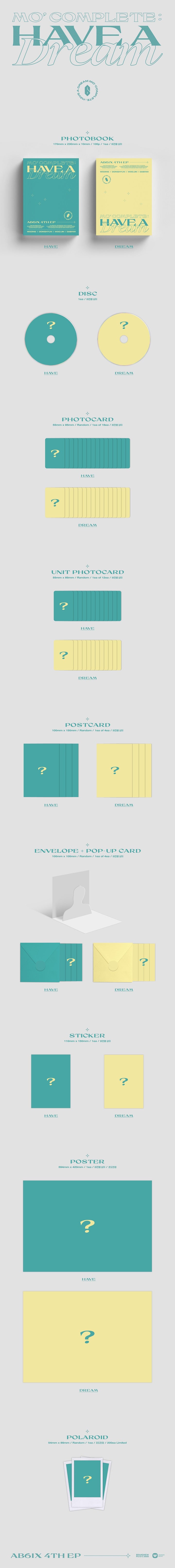 (DEAL) AB6IX - 4TH EP ALBUM - MO' COMPLETE: HAVE A DREAM