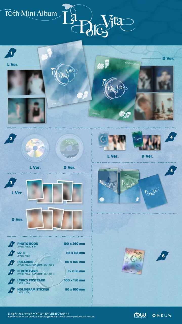 ONEUS - 10TH MINI ALBUM - LA DOLCE VITA (MAIN VER.)