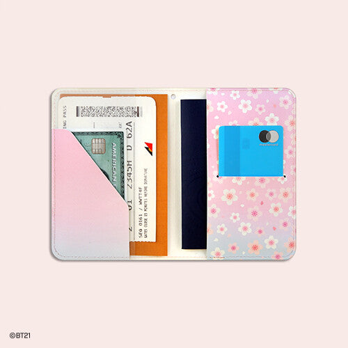 BT21 - 2024 CHERRY BLOSSOM LEATHER PATCH PASSPORT COVER