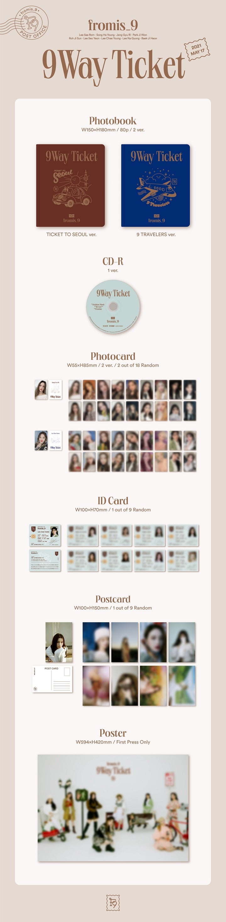 (DEAL) FROMIS_9 - 2ND SINGLE ALBUM - 9 WAY TICKET