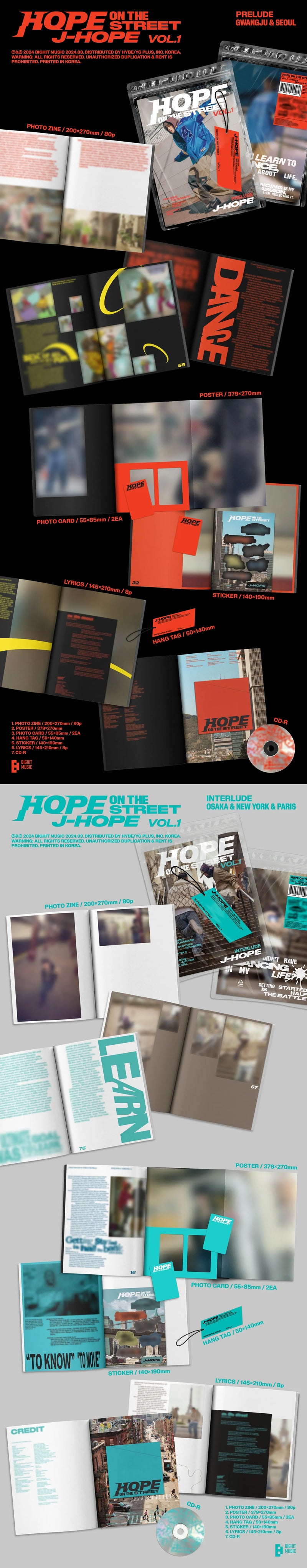 BTS - J-HOPE - SPECIAL ALBUM - HOPE ON THE STREET VOL.1