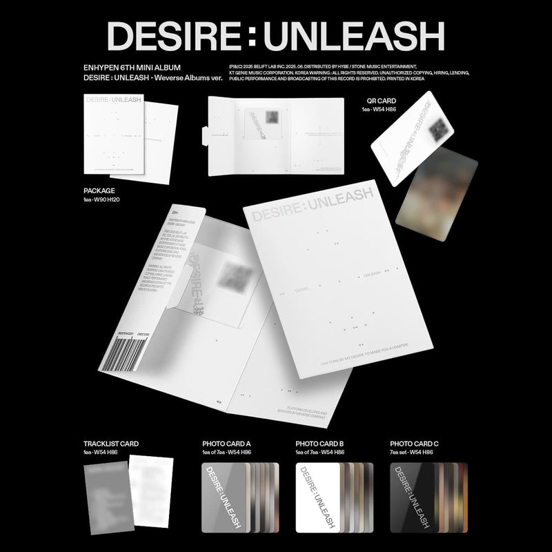 ENHYPEN - 6TH MINI ALBUM - DESIRE: UNLEASH - WEVERSE ALBUM VER