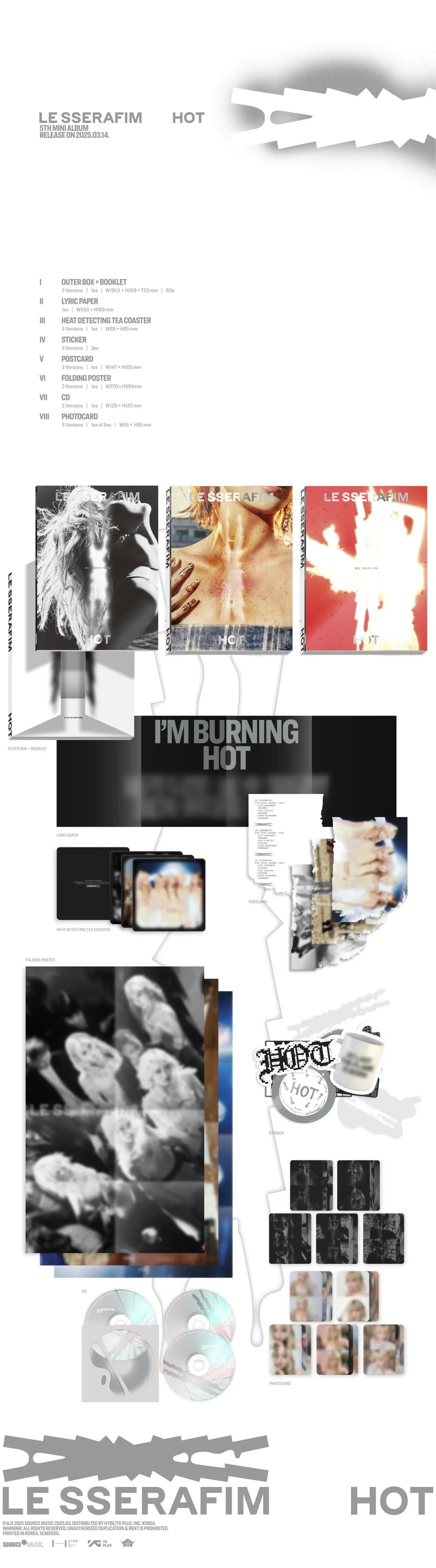 LE SSERAFIM - 5TH MINI ALBUM - HOT