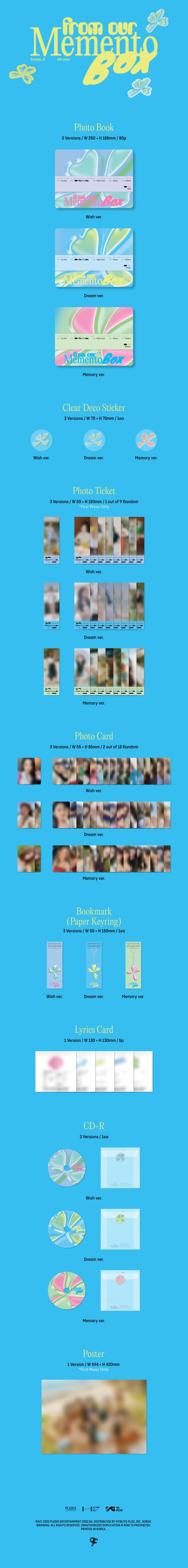 (DEAL) FROMIS_9 - 5TH MINI ALBUM - FROM OUR MEMENTO BOX