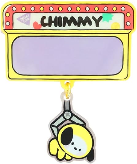 BT21 - MININI - ACRYLIC NAME PIN BADGE WITH STICKER