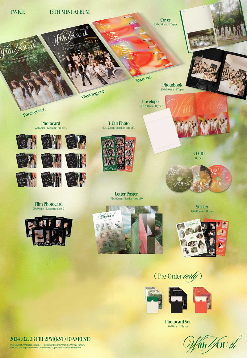 TWICE - 13TH MINI ALBUM - WITH YOU-TH