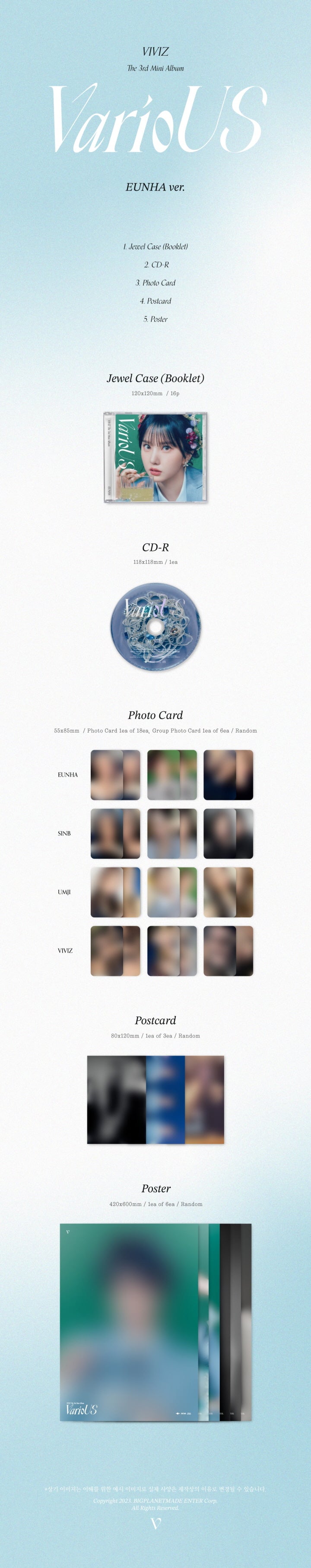 VIVIZ - 3RD MINI ALBUM - VARIOUS (JEWEL CASE VER.)