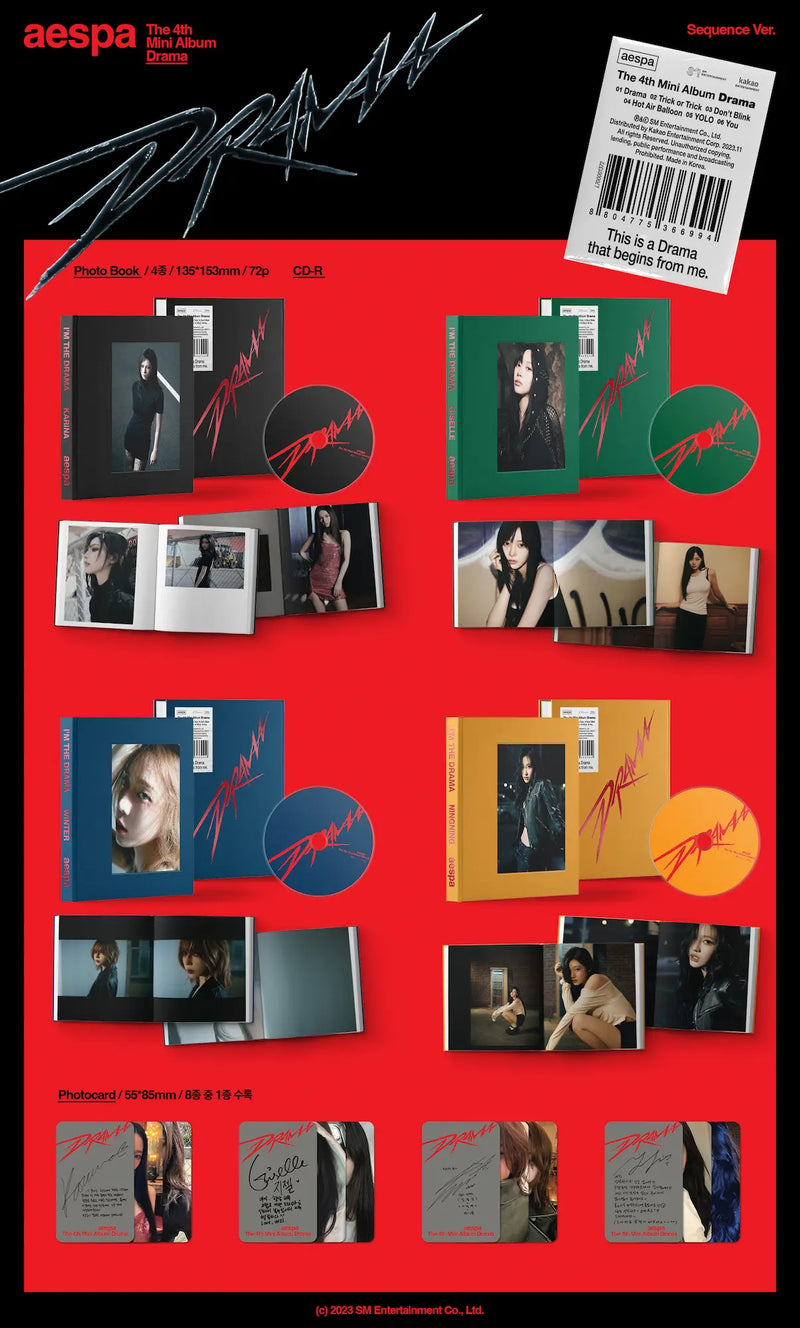 AESPA - 4TH MINI ALBUM - DRAMA (SEQUENCE VER.)