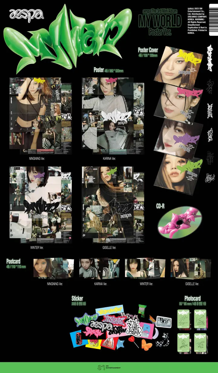AESPA - 3RD MINI ALBUM - MY WORLD (POSTER VER.)