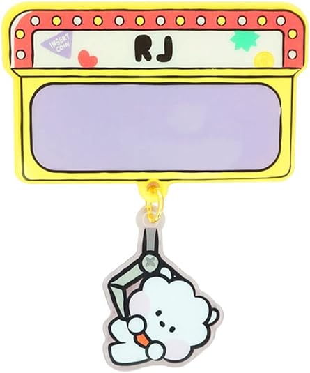 BT21 - MININI - ACRYLIC NAME PIN BADGE WITH STICKER