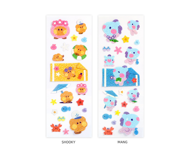 BT21 - MININI - HOLOGRAM STICKER - SUMMER SKY