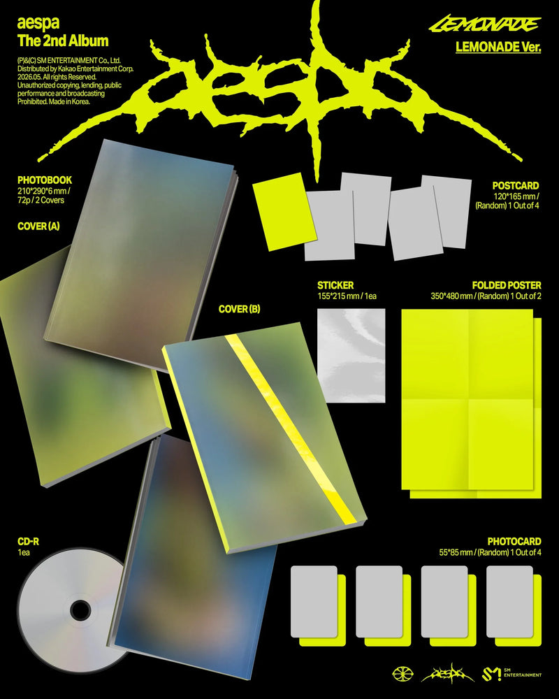 (PREORDER) AESPA - 2ND ALBUM - LEMONADE (LEMONADE VER.)