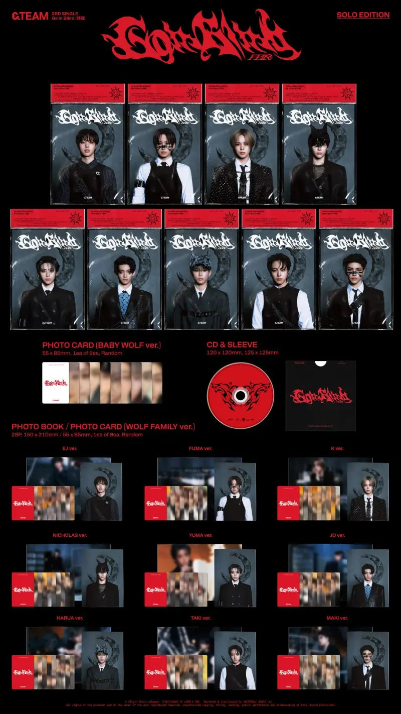 &TEAM - 3RD SINGLE ALBUM - GO IN BLIND (SOLO EDITION)