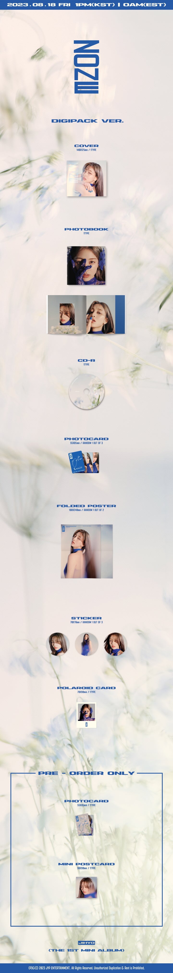 TWICE - JIHYO - 1ST MINI ALBUM - ZONE (DIGIPACK VER.)