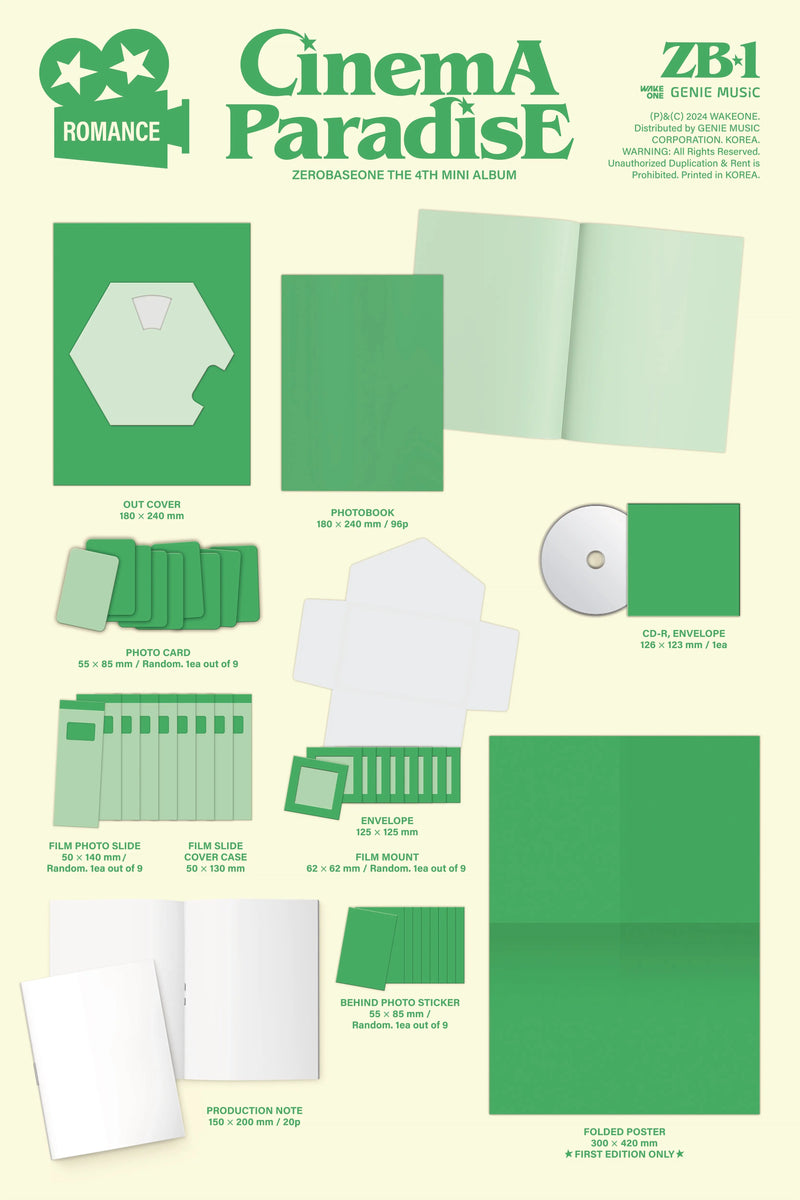 ZEROBASEONE - 4TH MINI ALBUM - CINEMA PARADISE