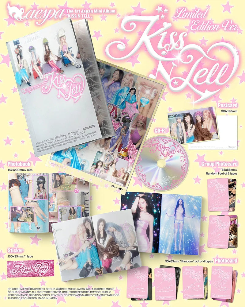 AESPA - JAPAN 1ST MINI ALBUM - KISS N TELL (LIMITED EDITION VER.)