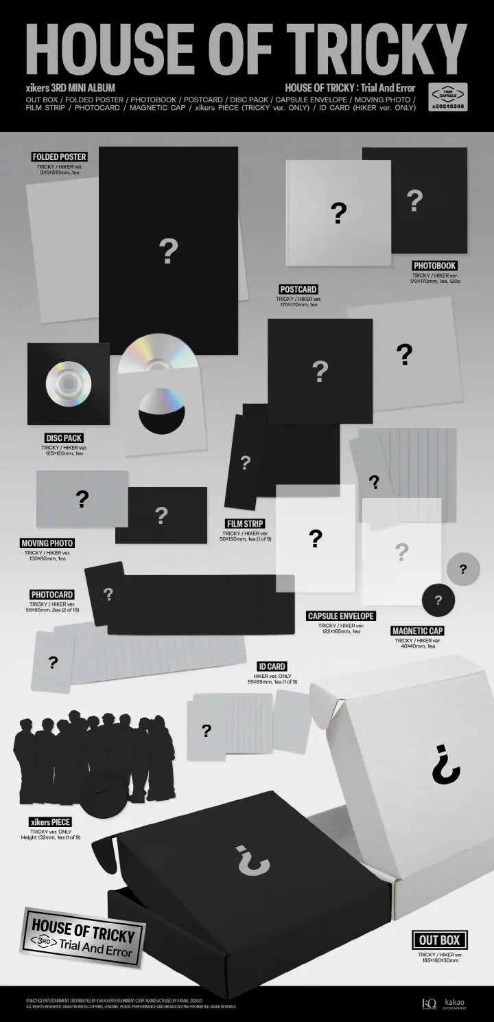 XIKERS - 3RD MINI ALBUM - HOUSE OF TRICKY - TRIAL AND ERROR