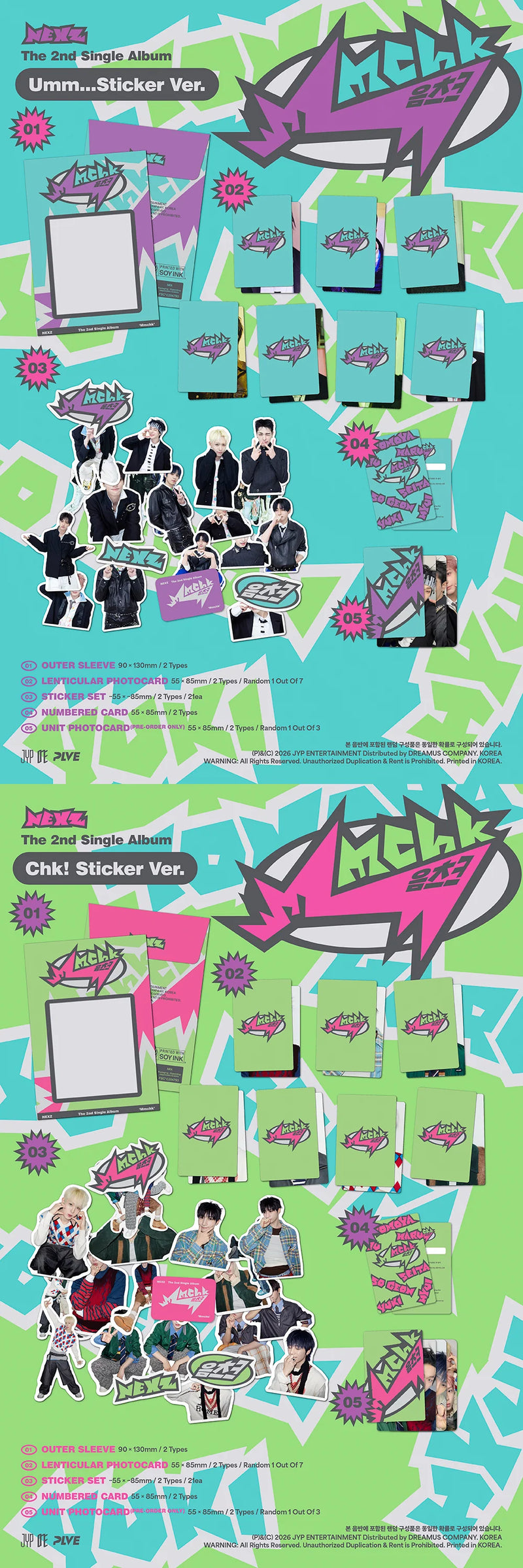 NEXZ - 2ND SINGLE ALBUM - MMCHK (STICKER VER.)