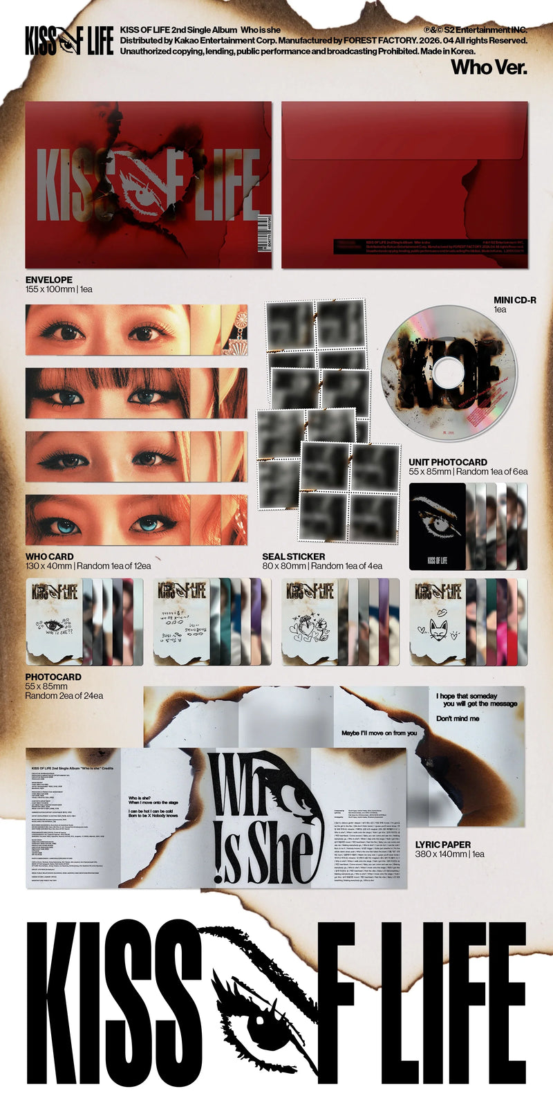 KISS OF LIFE - 2ND SINGLE ALBUM - WHO IS SHE (WHO VER.)