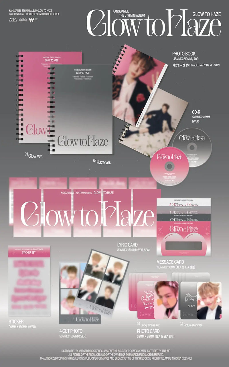 KANG DANIEL - 6TH MINI ALBUM - GLOW TO HAZE (PHOTOBOOK VER.)